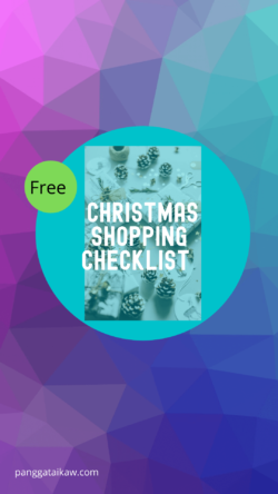 Free Christmas Shopping Checklist,Pangga ta Ikaw free resource