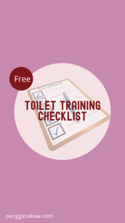 Free Toilet training checklist, Pangga ta Ikaw free resource