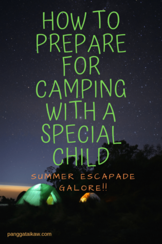 How to prepare for camping with a special child