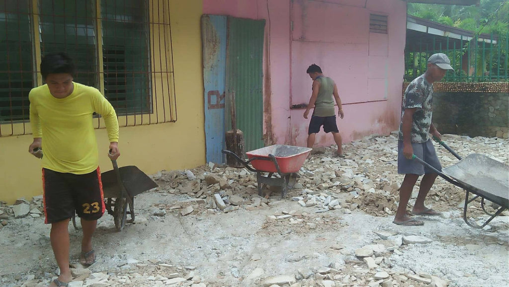 Starting the construction of the indoor play area