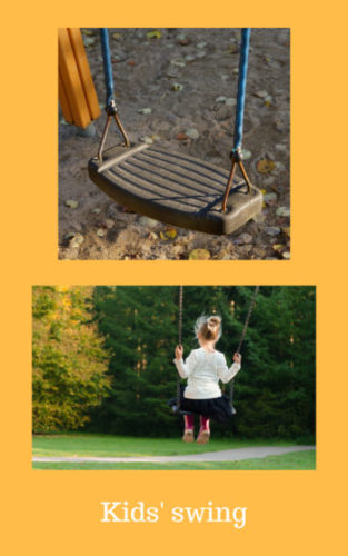 Swing for the indoor play area