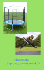 Trampoline for gross motor skills