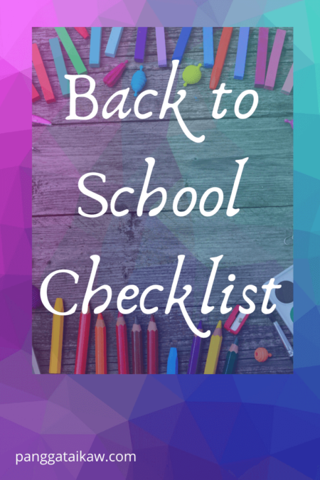 Back to school Checklist