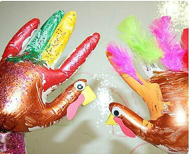 Fun Activities for Thanksgiving, Glove Turkeys