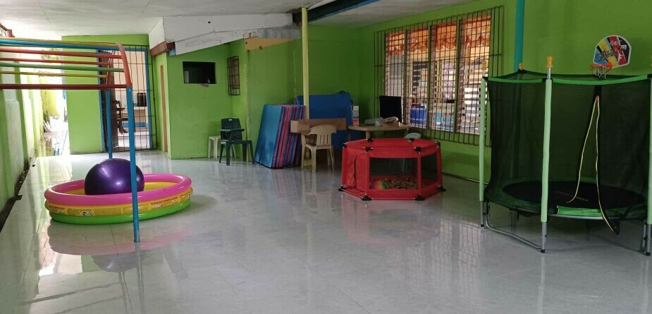 Indoor play area-now tiled